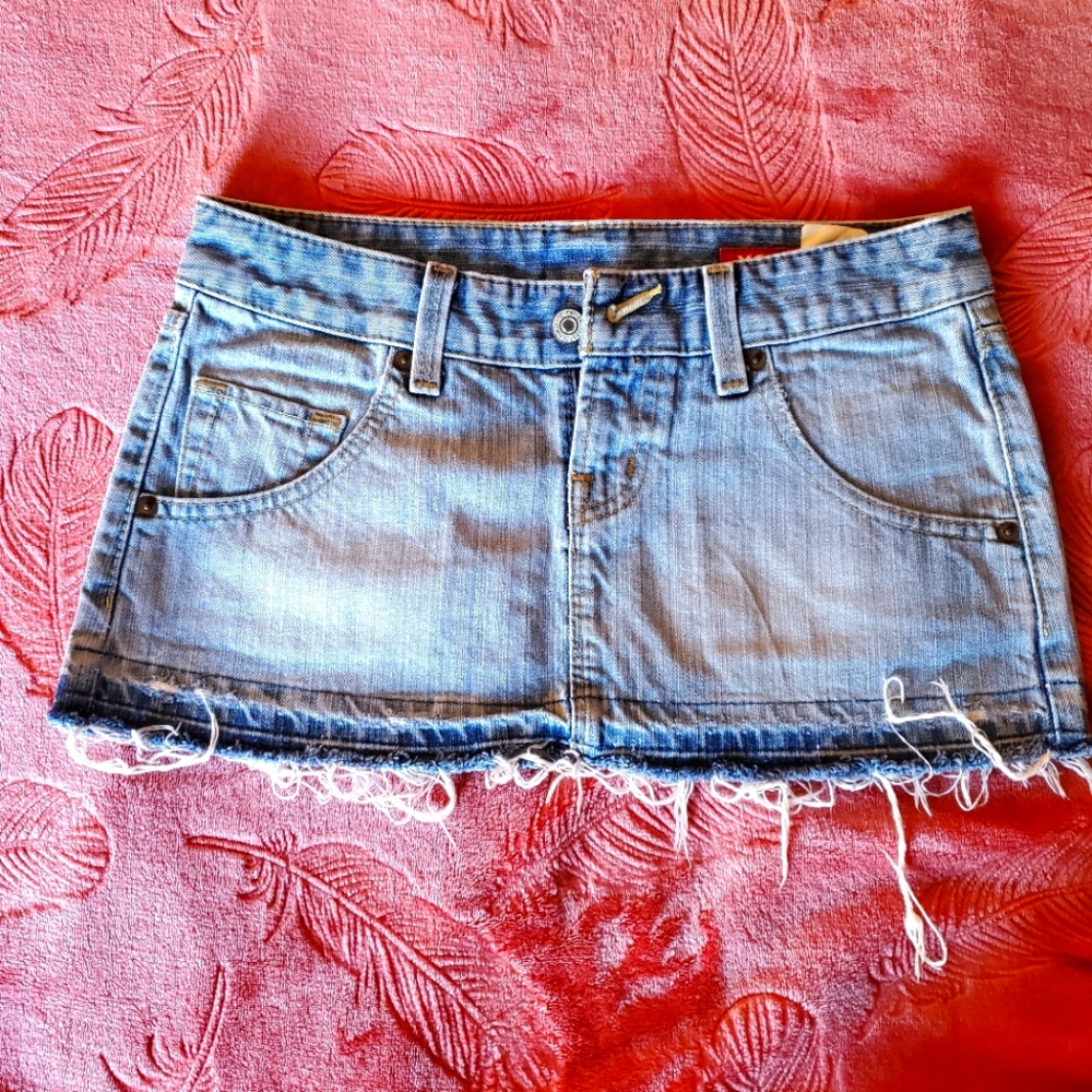 Mini denim skirt